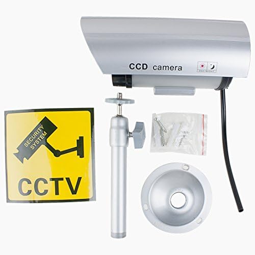 IIVVERR CCTV Dummy Realistic kamera crvena LED lampica treperi AA baterija (Cámara CCTV simulada de aspecto