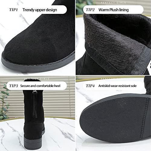 Ženske čizme za gležnjeve crne cipele za ženske platforme čvrsti patentni zatvarač poprečne kratke čizme