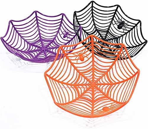 Seasd Halloween Party Plates Spider Web Candy Basket Spiderweb Halloween Party Decor Kitchen pribor ploča