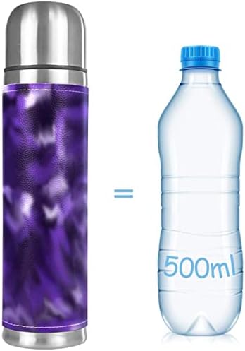 Koža od nehrđajućeg čelika Vakuum izolirana sažetka tekstura Termos boca vode za vruće i hladne napitke