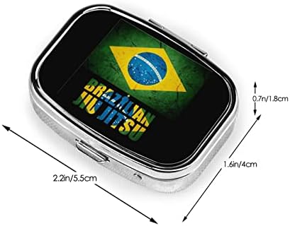 Brazilski Jiu-Jitsu Square Mini pilula slučaj sa ogledalom Travel friendly prijenosni kompaktnim pretincima