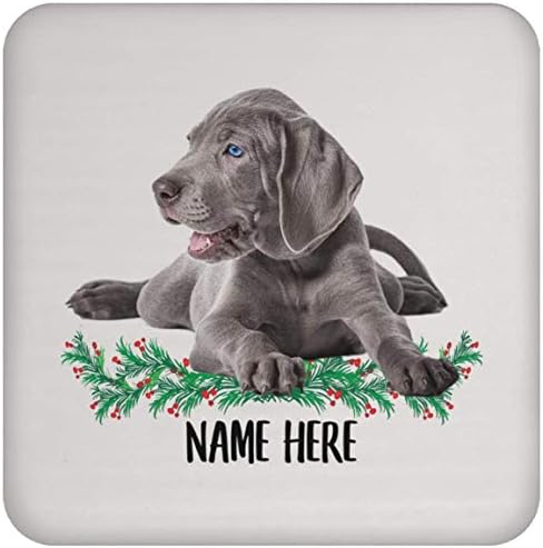 Funny Weimaraner Blue Puppy Personalizirani naziv Poklon za mamu Božić 2023 Pokloni Castters za pića