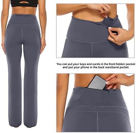 AFITNE ženske čizme za jogu pantalone sa džepovima, trening visokog struka Bootleg pantalone za jogu pantalone