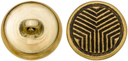 C& C Metalni proizvodi 5276 Modern Metal dugme, veličina 30 Ligne, Antique Gold, 36-Pack