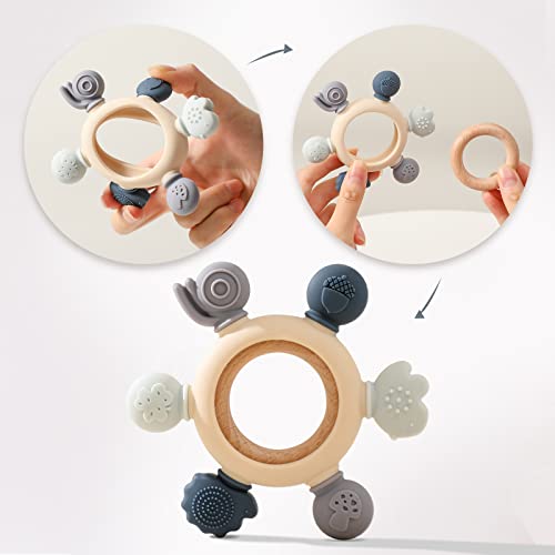 Bopoobo igračke za izbijanje zuba silikonske igračke za Grizalice za bebe 3-6 meseci bebe Silikonski kormilo