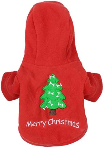 TIAOBUG pseći majica kratkih rukava kostim Xmas Tree Odjeća za kućne ljubimce Hoodie Holiday Holiday Pet