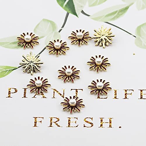 24 komada biserna emajla cvijeća za uljepšavanje splasnim gumbom za DIY zanatski projekat svadbene mladenke
