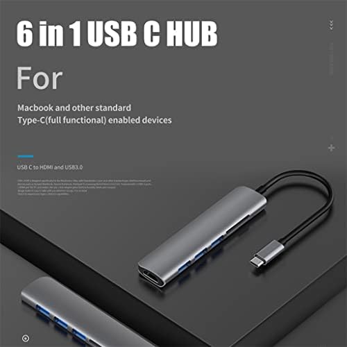 LLAMN USB 3.1 Tip-C Hub na Adapter 4K Thunderbolt 3 USB C Hub sa Hub 3.0 TF utorom za SD čitač