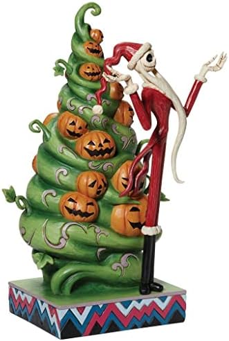 Enesco Jim Shore Disney Tradicije Noćna mora prije Božića, božićno drvce uređeno u Jacku O lampionima sa Jack Skellington Figurine, 12 inča, Polyresin, Kalcijum karbonata