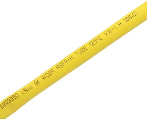 Novi LON0167 žuti 20ft 6m dugačak 6,0mm dia. Polyolefin Toplotna cijevska cijev (žuta 20ft 6m dugačak 6,0mm