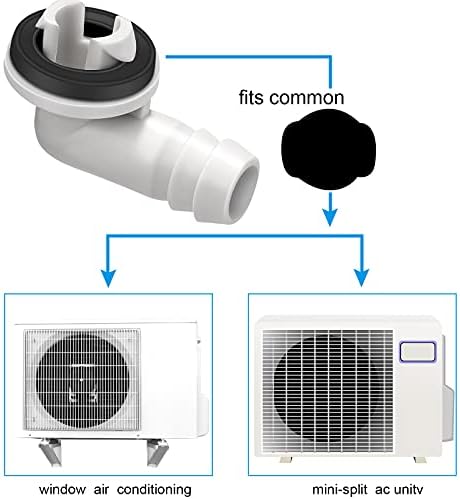 Zonon Klima uređaj odvodni konektor 4 kom 3/5 inča Klima uređaj odvodno crijevo spoj koljena sa gumenim
