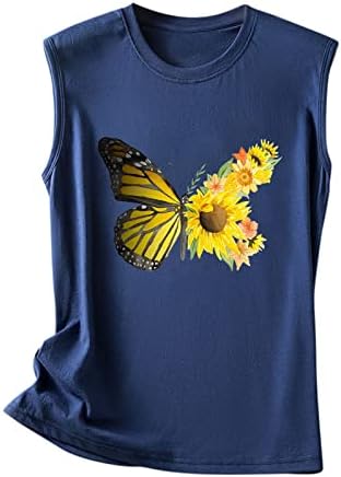 Miashui Weithel majica za žene Ljeto bez rukava bez rukava spremnik za ispis ležernih tema casual mashirts