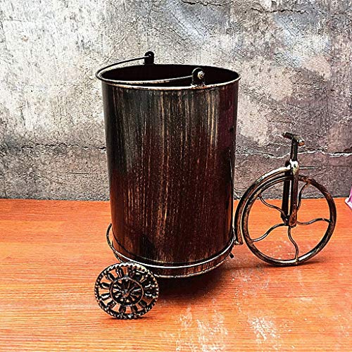 Vandorsko smeće može retro metalo smeće može ukras kućna kašika za smeće od kovanog gvožđa i barel bar restoran