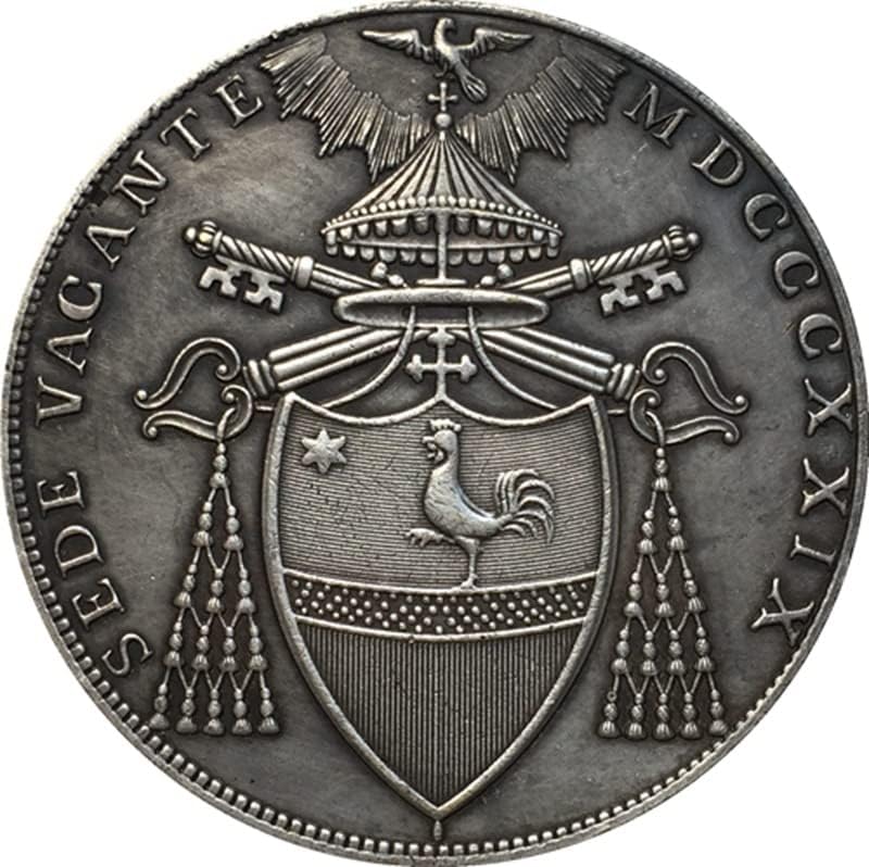 Qingfeng 1829 Talijanski novčić Čisti bakar srebrni pozlaćeni antikni srebrni dolar kolekcija za rukovanje kovanicama može se puhati