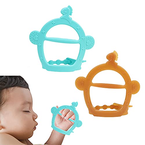 Igračke za izbijanje zuba za bebe-podesive narukvice žvakajte prirodne grizalice za dojenčad - prirodni