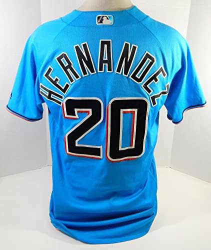 Miami Marlins Hernandez 20 Igra Polovni Blue Jersey 44 DP22246 - Igra Polovni MLB dresovi