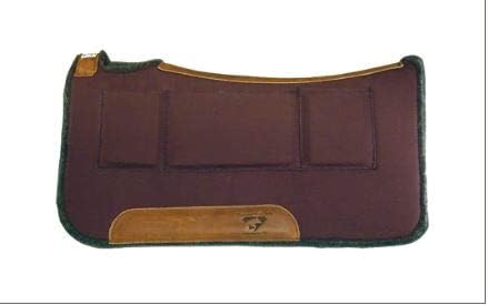 Dijamantska vuna u obliku pritiska Relief Chocolate Western Shim sedlo jastuk veličine 32x32 i 1 debljine