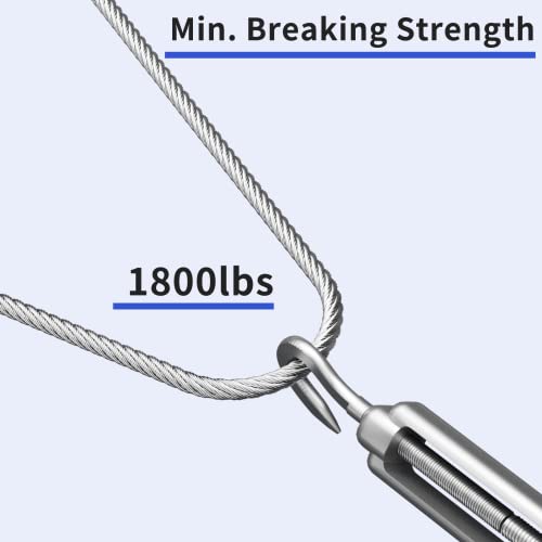 LuckIn 1000ft Premium deck railing Cable - 1/8 prečnik T316 kabl od nerđajućeg čelika, 7x7 lanci žičani