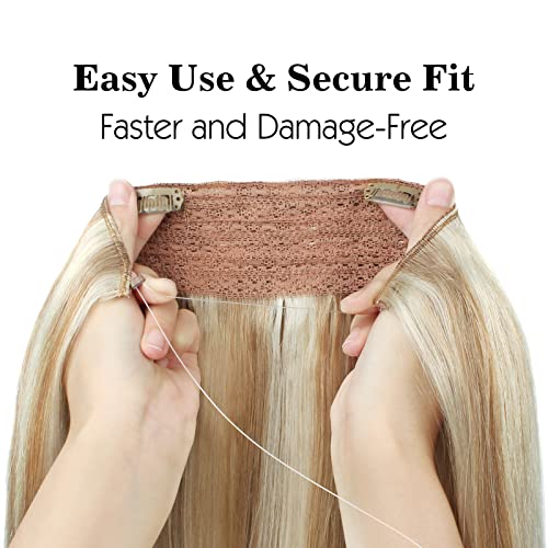 Sassina Miracle Wire Hair Extensions Real Human Hair One Hairpiece za punu glavu sa nevidljivom linijom