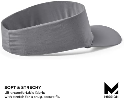Misija hlađenje Stretchy Sun Visor šešir za žene & amp ;muškarci, UPF 50