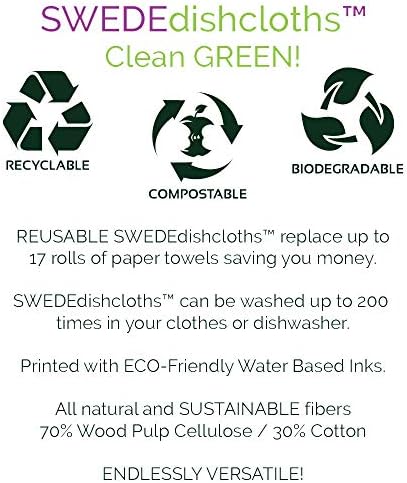 ŠvedskaClota Švedska posuda za suđe sa 4 papirnate ručnike za zamjenu ekološki prihvatljivi apsorbiraju