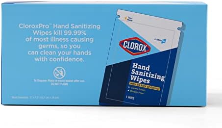 CLOROX PRO individualno umotane ručne maramice, 100 ct | Clorox maramice bez alkohola sa BZK | Clorox ručne