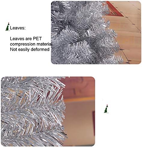Topyl 4ft umjetno božićno drvce luksuzno smreka xmas stablo srebrnog ljubimca sa čvrstim metalnim štandom