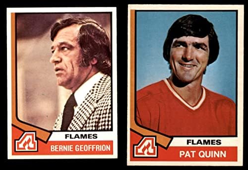 1974-75 O-pee-chee Calgary Flames u blizini Team Set Calgary Flames Ex plamen
