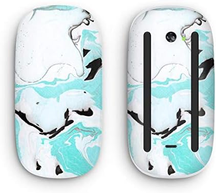 Dizajn Skinz crne i Teal teksturirane mramorne 2 vinilne naljepnice kompatibilne s Apple Magic Mouse 2 s