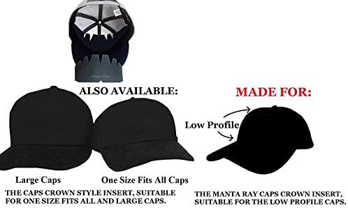 3pk. Cap Crown umetci za poklopac niskog profila | Opremljen šešir | Snapback i kuglične kape