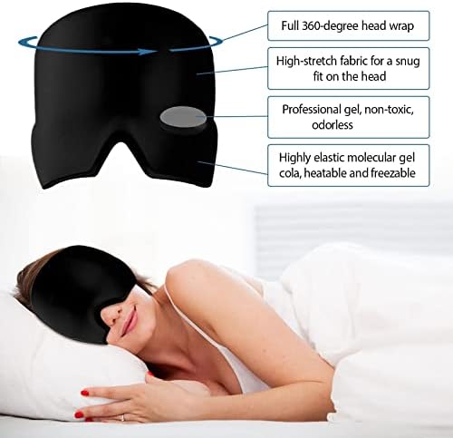 Knete Gel Kapa za ledenu glavobolju, multifunkcionalna kapa za ublažavanje migrene, trajno hlađenje za ublažavanje