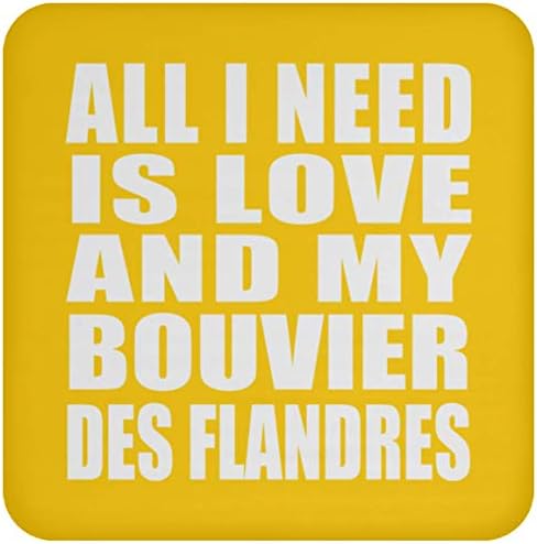 DesignSify je sve što trebam je ljubav i moji bouvier des flandres, pijte coaster mat ne kliznite pluta