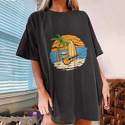 Grafički Top T Shirt za dame jesen ljeto odjeća kratki rukav pamuk Crewneck plaža Lounge I3 I3