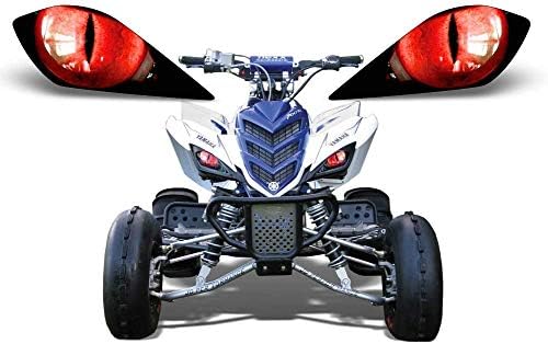 AMR Racing ATV Headlight eye Graphics decal Cover kompatibilan sa Yamaha Raptor 700/250/350-Eclipse Orange
