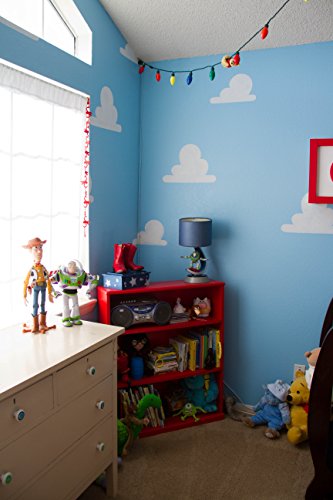 Cloud Stencil Set za zidni dekor: šablone za višekratnu upotrebu za dečiju igračku sobu ili Andy's Room rasadnik, 2-pakovanje uključuje 1 veliku i 1 malu šablonu oblaka