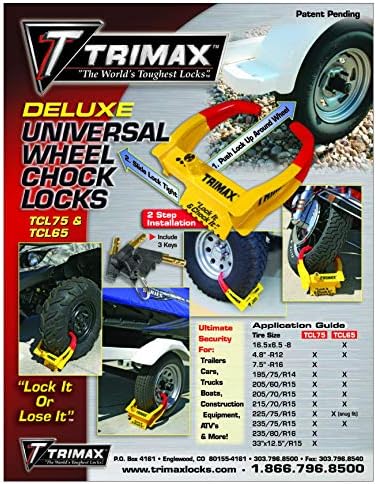 Trimax TCL65 brava za točkove, žuta / crvena, 7.25 in
