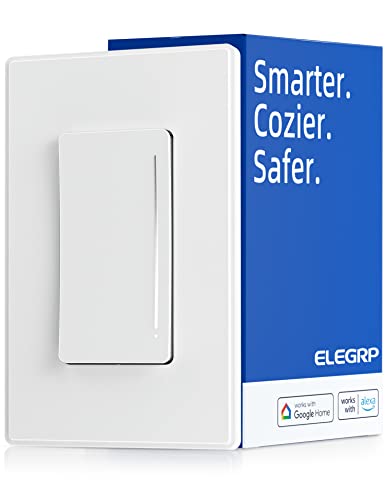 ELEGRP Smart Dimmer Switch Switch DTR30, jednopolni ili 3-način, 2.4GHz Wi-Fi Dimmer radi sa Alexa i Google