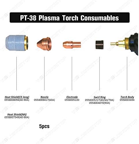 Savjet 60a za PT-38 plazma za rezanje PKG-5 Ref br. 0558008417