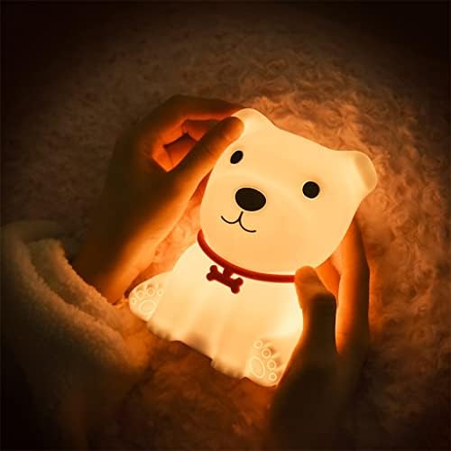 Debeli šareni pas LED noćno svjetlo dodirni senzor silikonska USB Punjiva lampa za spavaću sobu za djecu