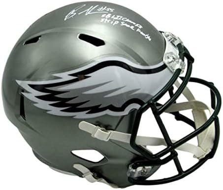 Brandon Graham potpisao Eagles Flash replika fudbalske kacige pune veličine JSA 167016-autograme NFL kacige