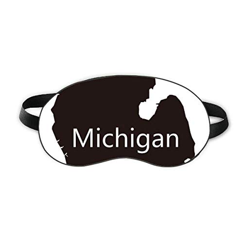 Michigan America USA Mapa Outline Sleep Eye Shield Soft Night Poklopac za hlađenje