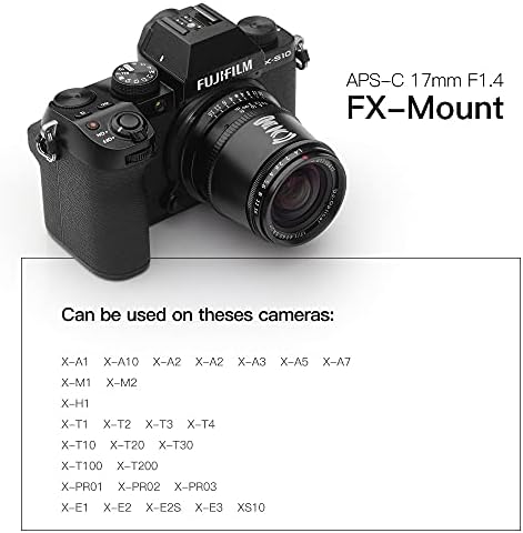 TTArtisan 17mm F1.4 APS-C Large Aperture Wide Angle Humanistic Manual Focus Prime Lens for Fuji X Mount
