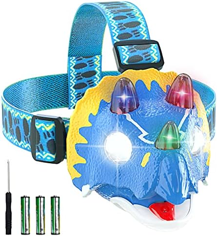 LED prednja svetla za djecu, vanjska igračka svjetiljka za dječak / djevojku, režim urle / zvuka, 4oz lagane