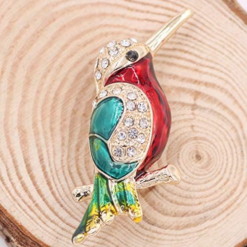 SELOVO Antique Tone Bird Hummingbird višebojni austrijski kristalni broš nakit
