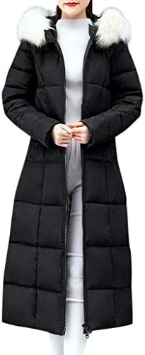 Vezad Store ženski zimski topli kaputi sa kapuljačom dugi pamučni jakni džepni kaputi