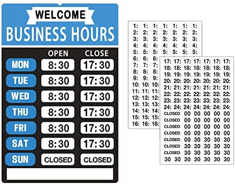 Znak radnog vremena, otvarački sat, promenljivi znak za trgovinu, sati rada za poslovanje, otvoreni znak