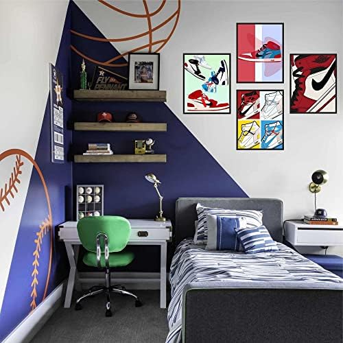 PoyBux dizajn-aj zidni sjajni papirni umjetnički Posteri, Set od 4 NEURAMLJENA, AJ dekor sobe, teretane