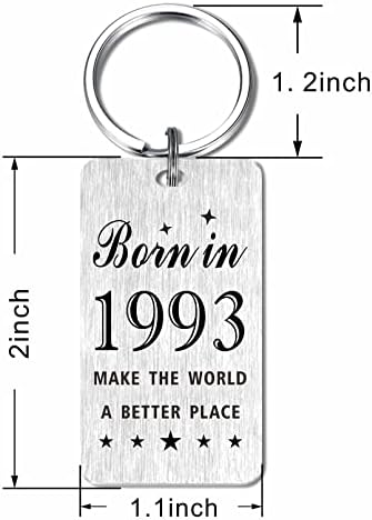 Gezxin 30th Birthday Gifts for Women Men, 30 Year God old Birthday Keychain Gift for female Her Him, Happy
