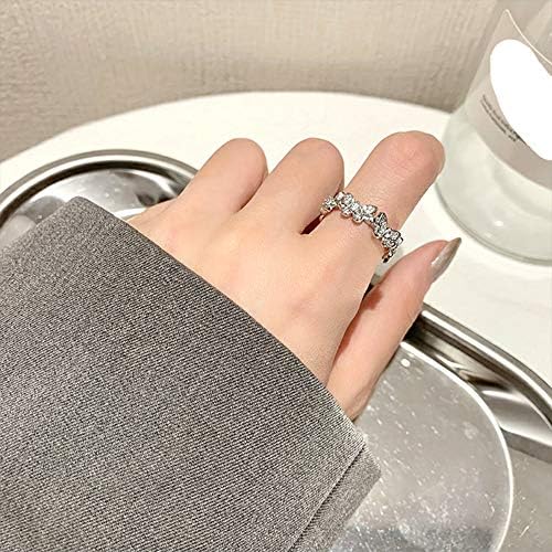 Katercing leptir prstenje za žene srebrni Kristal Knuckle prstenovi boemski prstenovi za tinejdžerke zajednički