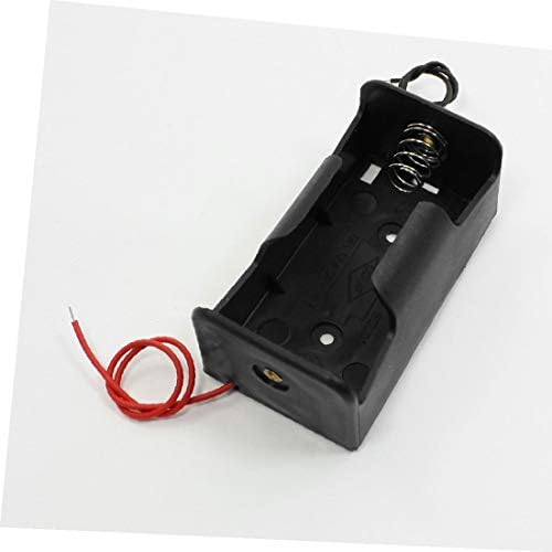 X-DREE Crna 1x1. 5V d kutija za skladištenje držača baterije sa žičanim vodovima(Scatola portaoggetti nera